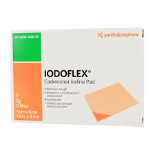 Smith & Nephew Impregnated Dressing Iodoflex Pad 2-1/8 X 3 Inch – 3/Box
