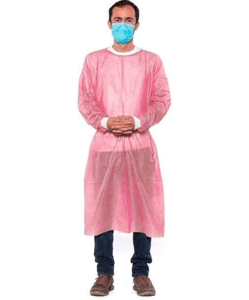 Isolation Gowns SMS Material Regular Pink Bag x10