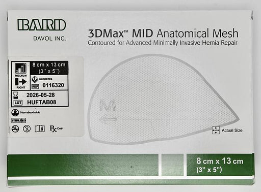 Bard Davol 3D MAX MESH, RIGHT MEDIUM (8.5CM X 13.7CM) – 1 ea