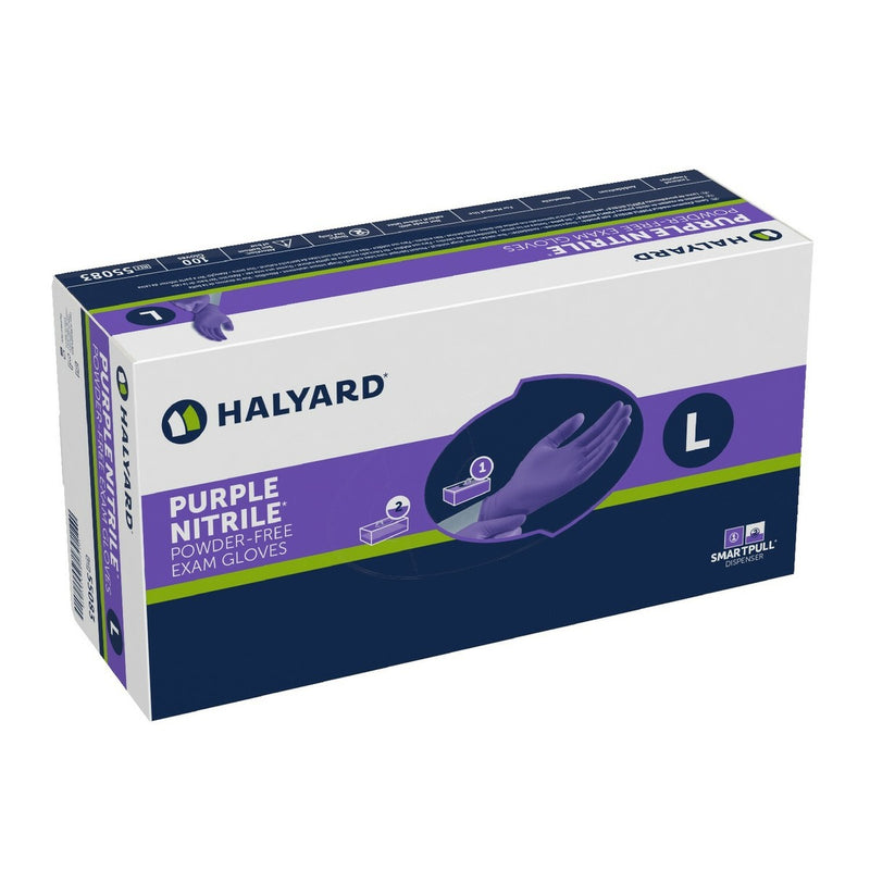 Purple Nitrile Exam Gloves Large Box x100 Ref. KIM 55083 - Halyard