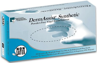 DERMASSIST Vinyl Exam Gloves Small Box x100 Ref. IHC 161100 - Innovative Healthcare