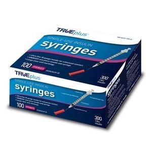 AmerisourceBergen TRUEPLUS SYRINGE 5/16" 30GX1CC 100CT – 100/Box